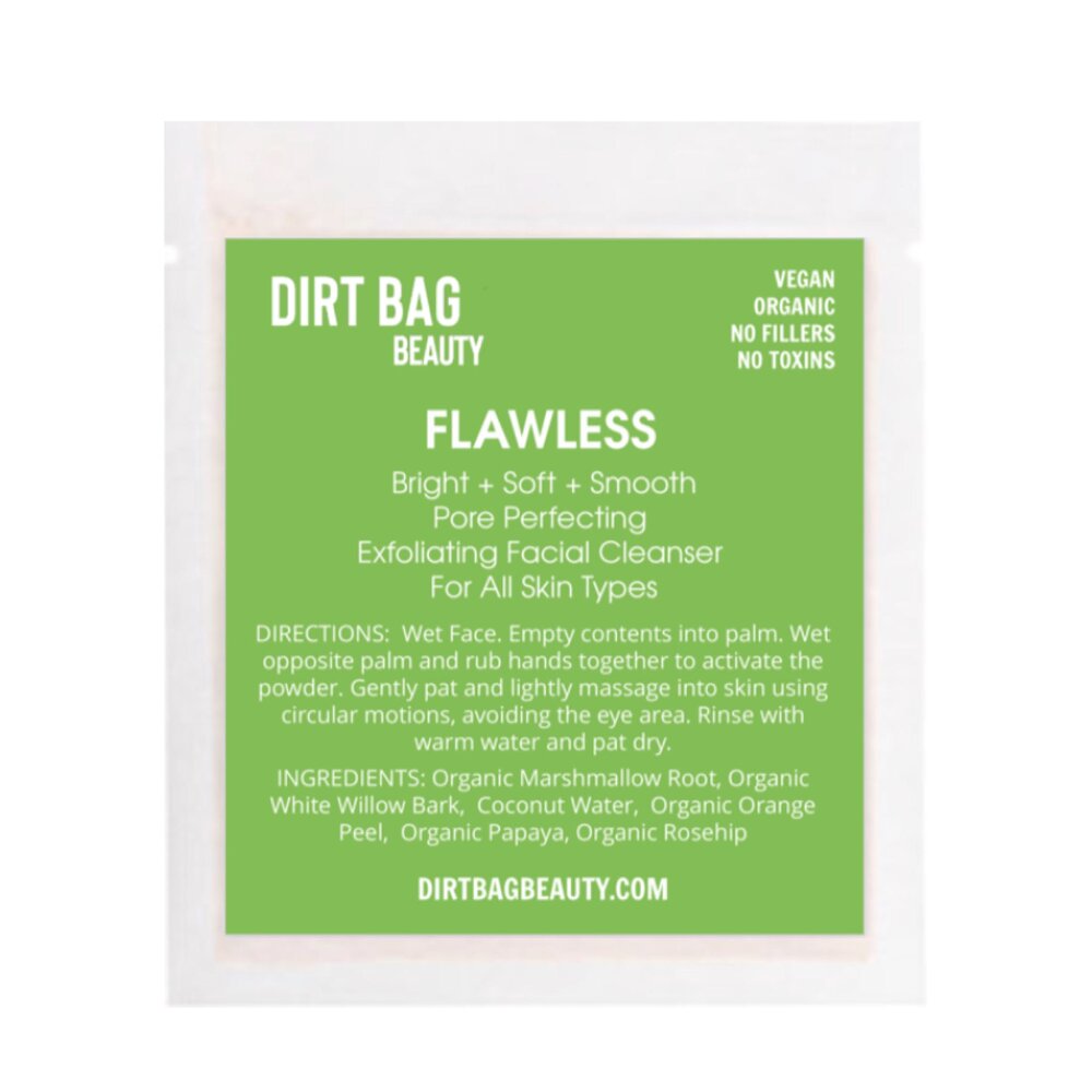 Flawless Dirt Bag Exfoliating Vegan Organic Face Cleanser